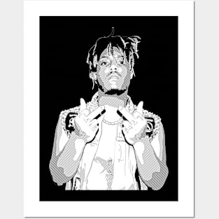 line sketch juice wrld Posters and Art